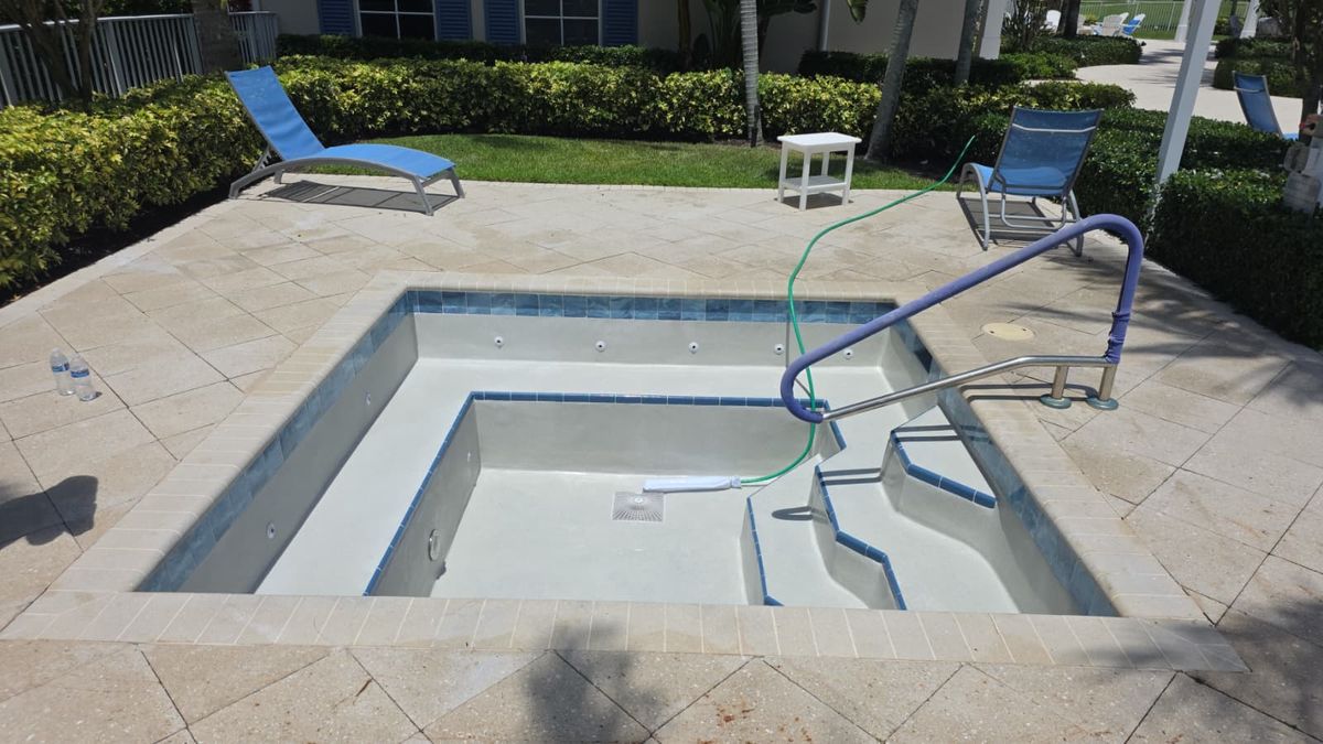 Newly resurfaced pool complete